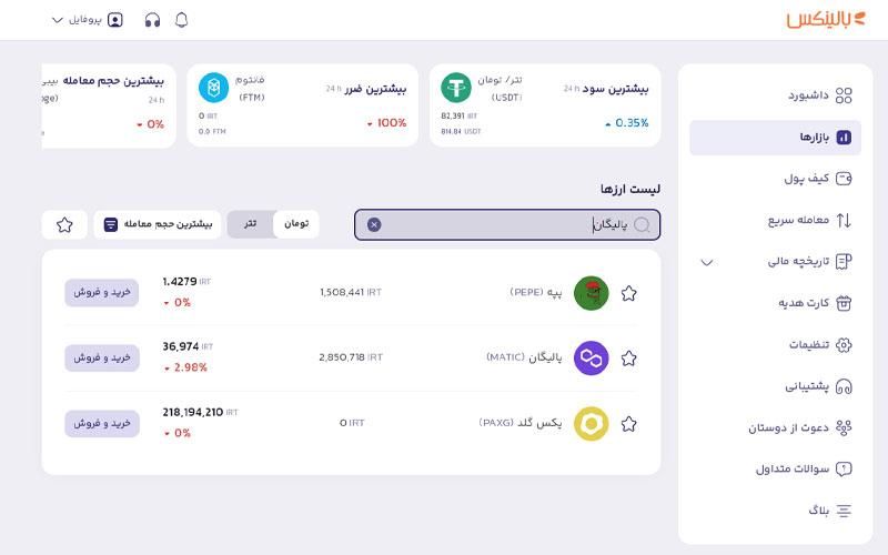نحوه فروش پالیگان در بالینکس